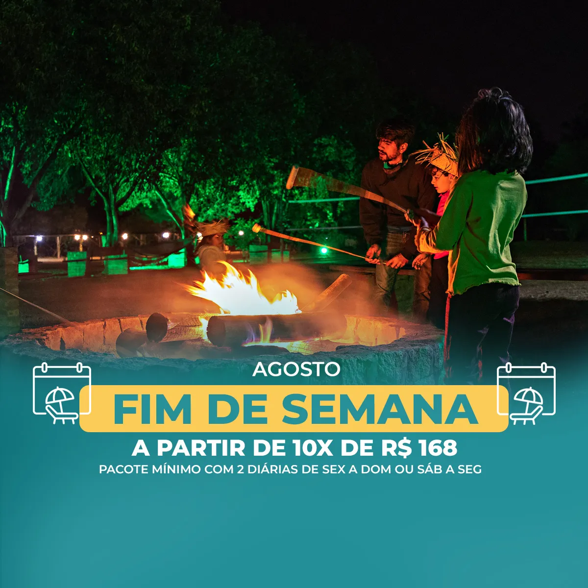 Pacote de Fim de Semana para Brotas