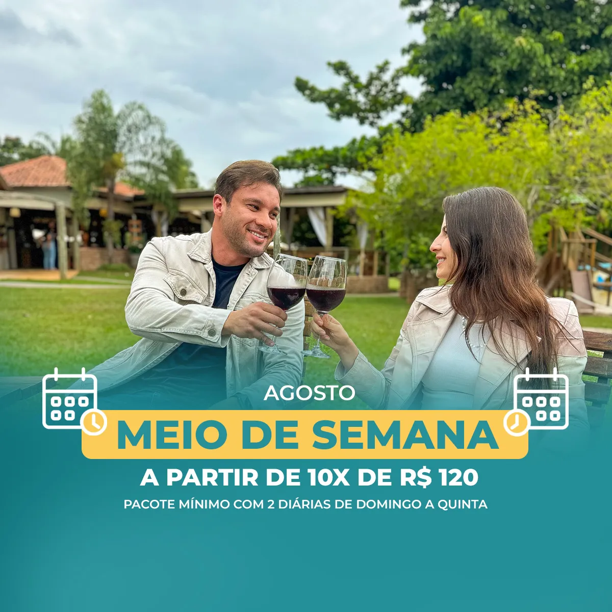 Pacote de Meio de Semana para Brotas